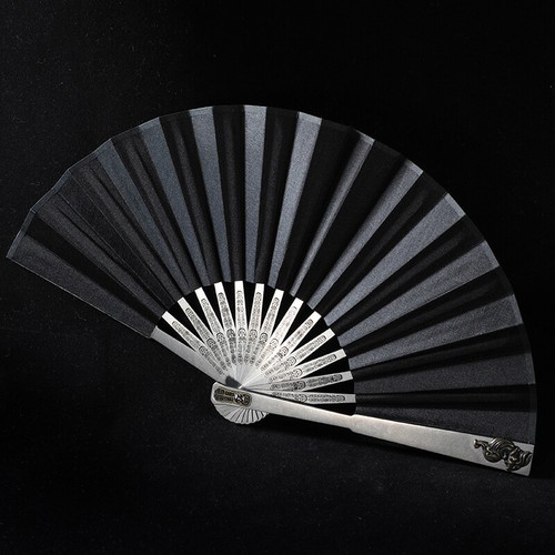 EDC Titanium Alloy Folding Fan Chinese Style Kung Fu Fan Men's Tai Chi - Picture 2 of 24
