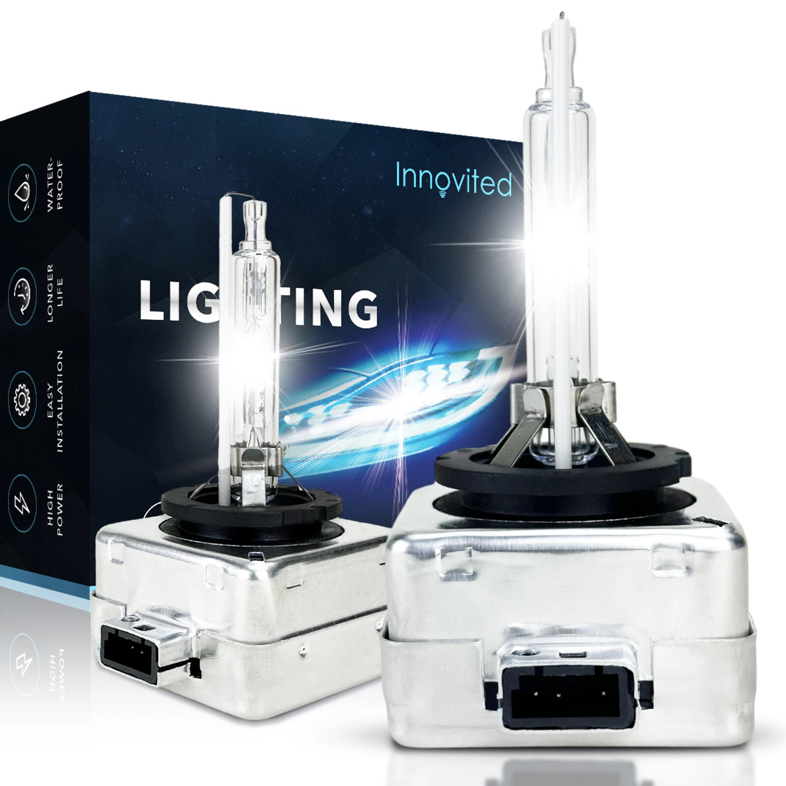 2X D1S D1R Innovited Headlight Light Replacement Bulbs 5000K 6000K 8000K 10000K