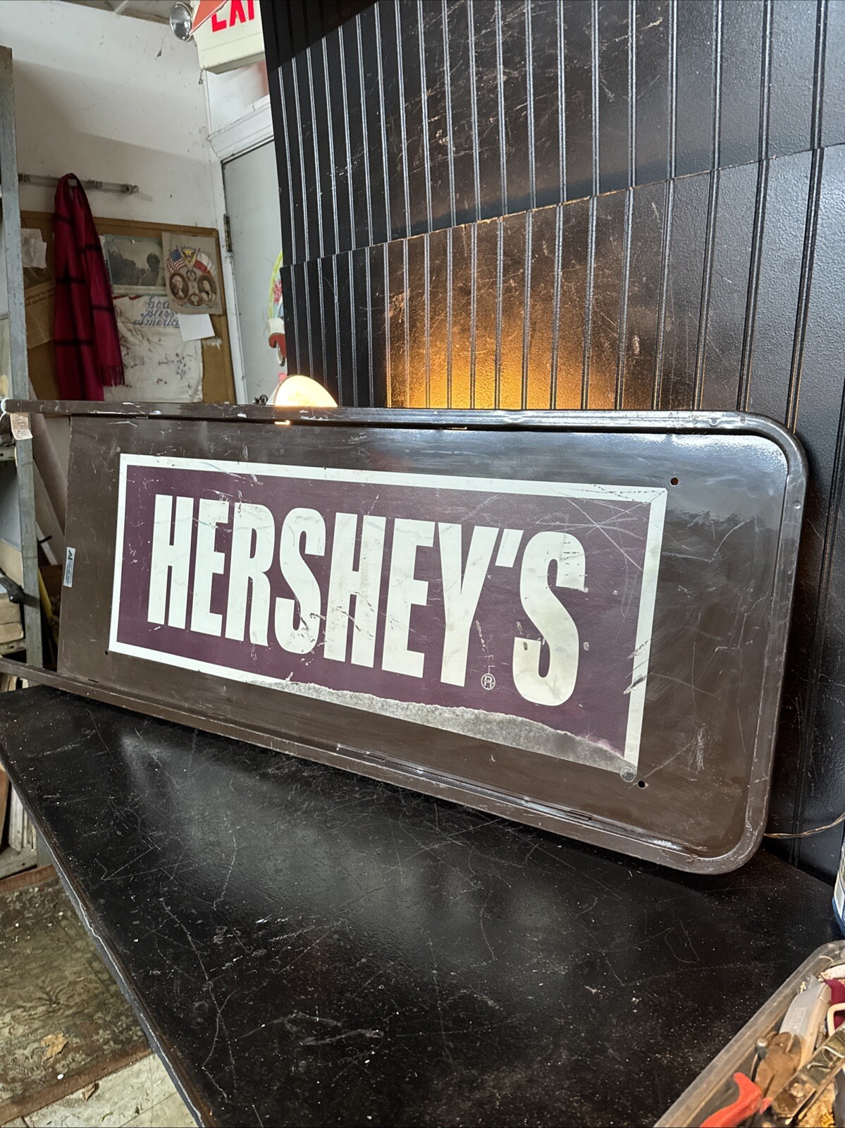 Vintage Hersheys Chocolate Metal Sign 53 In X 19in