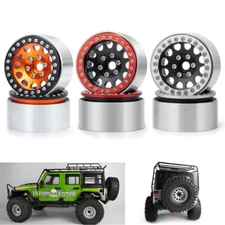 4PCS 1.9" Beadlock Wheel Rims CNC Alloy  for RC Axial SCX10 TRX4 TRX6 90046 CC01