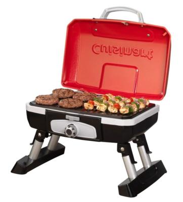Portable Tabletop Gas Grill Gourmet Red Propane Griddle Compact