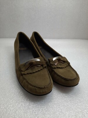 Stuart Weitzman Women Shoes Green Flats US 7  1/2 M