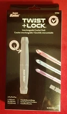 Susan Bates Twist + Lock Interchangeable Crochet Hook Set NEW L M N Clover NEW!