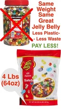 NEW 4 POUNDS  Jelly Belly Jelly Beans 49 Gourmet Flavors 64oz FREE Ship & Track