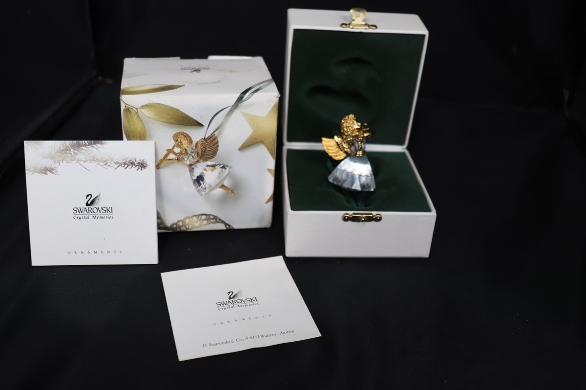 SWAROVSKI クリスタルメモリアルエンジェル 1999 Swarovski Christmas Memories 1999 Angel w/ Flute Crystal