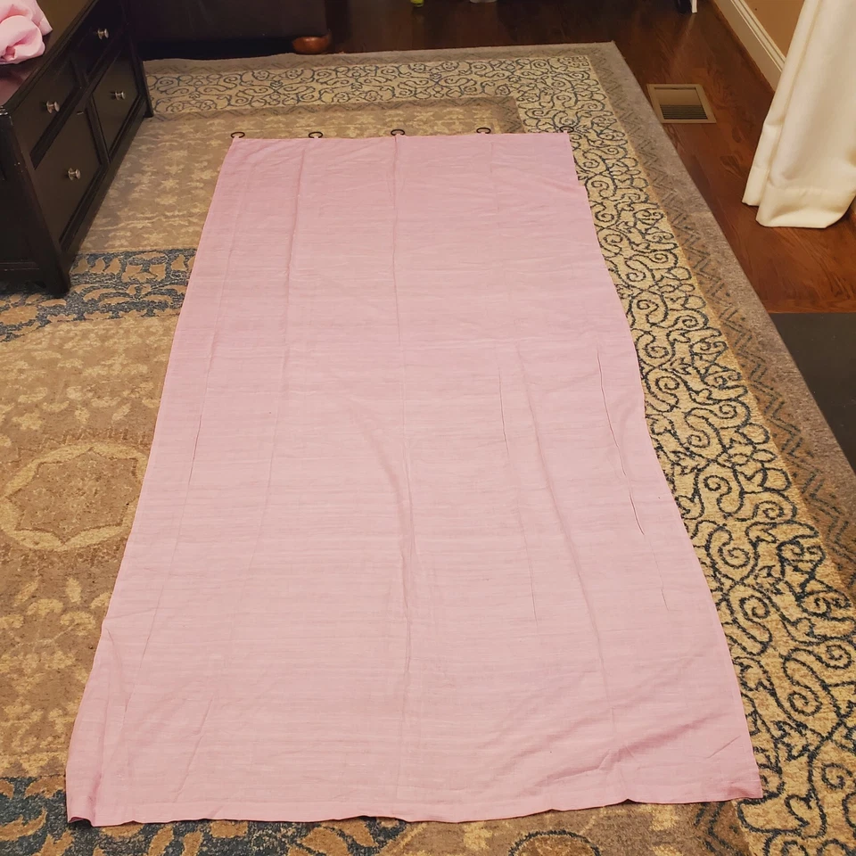 Paneles de cortina Pottery Barn Kids Outlet seda mezcla algodón 42x84 rosa bebé  Foto 3 de 4