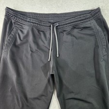 Adidas Knit Sweatpants Womens XL 38x31 BOB Black On Black Drawstrings Pockets