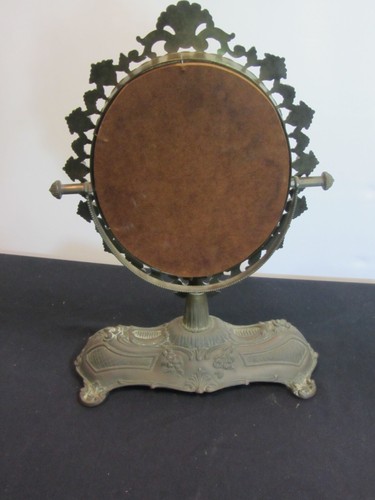 Vintage Art Nouveau mirror free standing vanity style beveled mirror ITALY - Picture 3 of 12