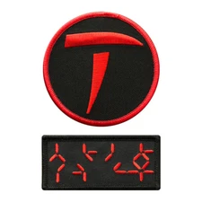 Predator Logo Alien Movie Arnold iron on Sew on Patch (BUNDLE 2 PC) 