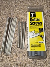 Lot 32 Gutter Screws W/5” Ferrule W/Bit White 7” 10-Pk. 33047 + 7 Aluminum Nails