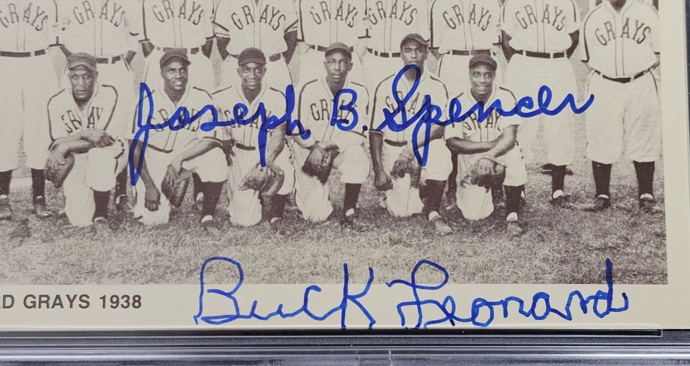 EDSALL WALKER-JOSEPH B. SPENCER-BUCK LEONARD-Signed Real Photo Postcard-(3)-PSA