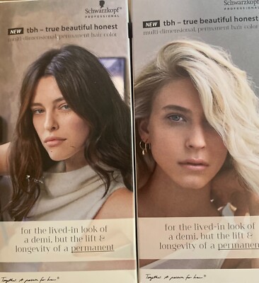 Schwarzkopf TBH Permanent Hair Color Set (choose your color)