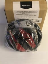 Amazon Basics Noise-Reduction Safety Earmuffs Ear Protection, Black Red- NWOT