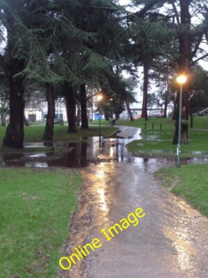 Photo 6x4 Bournemouth: waterlogged path in Horseshoe Common Looking acros c2014