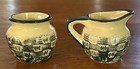 VINTAGE HAND PAINTED CREAMER & SUGAR BOWL MADE IN JAPAN — photo 3