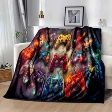 Gamer Throw Blanket, Soft & Lightweight  Kids, Teens Adults, Dorm Room. 39 x 59