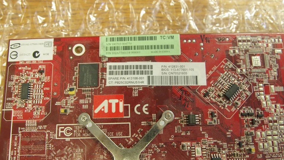 HP ATi FireGL V3300 128MB PCI-E 413106-001 412831 Video Card Board - Image 2 of 2