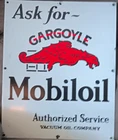 New ListingMobiloil Vintage Gargoyle Authorized Service Vacuum Oil Company Sign