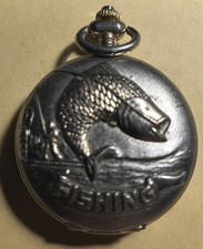 Pocket Watch Needs Battery, Fishing Theme.