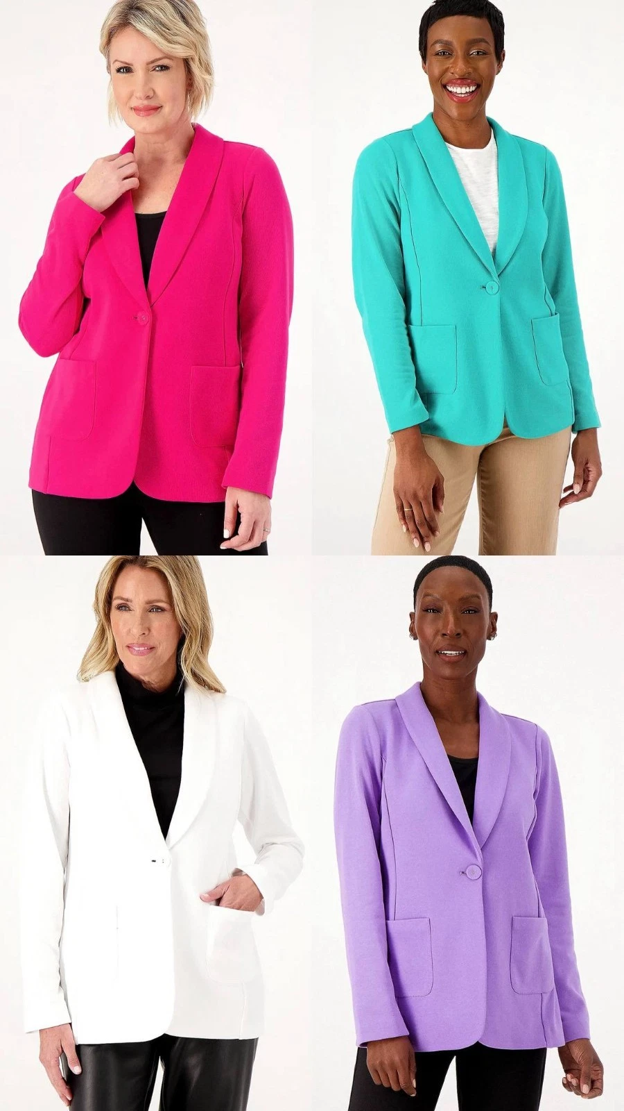 Susan Graver Weekend Petite Marina Knit Blazer