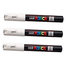 PC-1M by Uni-Ball - White Pack of 3 