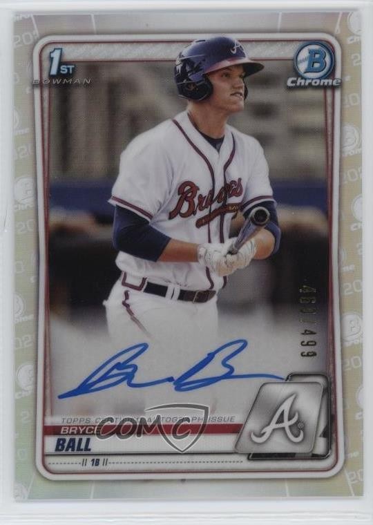 2020 Bowman Chrome Prospects Auto Refractor /499 Bryce Ball #CPA-BBA Auto