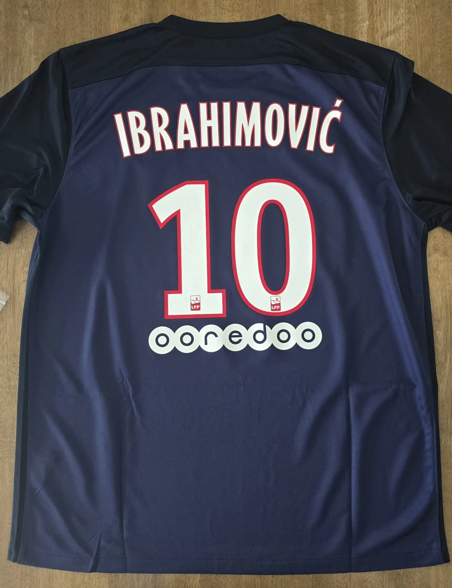 パリ・サンジェルマン IBRAHIMOVIĆ 10番 半袖 ユニフォーム 2013-14 Paris Saint-Germain Home Shirt Ibrahimovic #10 - 7/10 - (M)