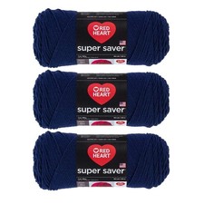 Bulk Buy Super Saver Yarn 3-Pack Soft Navy