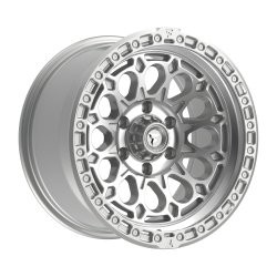 20x9 Fittipaldi FT101MS Gloss Silver Machined Wheels 8x6.5 (18mm) Set of 4