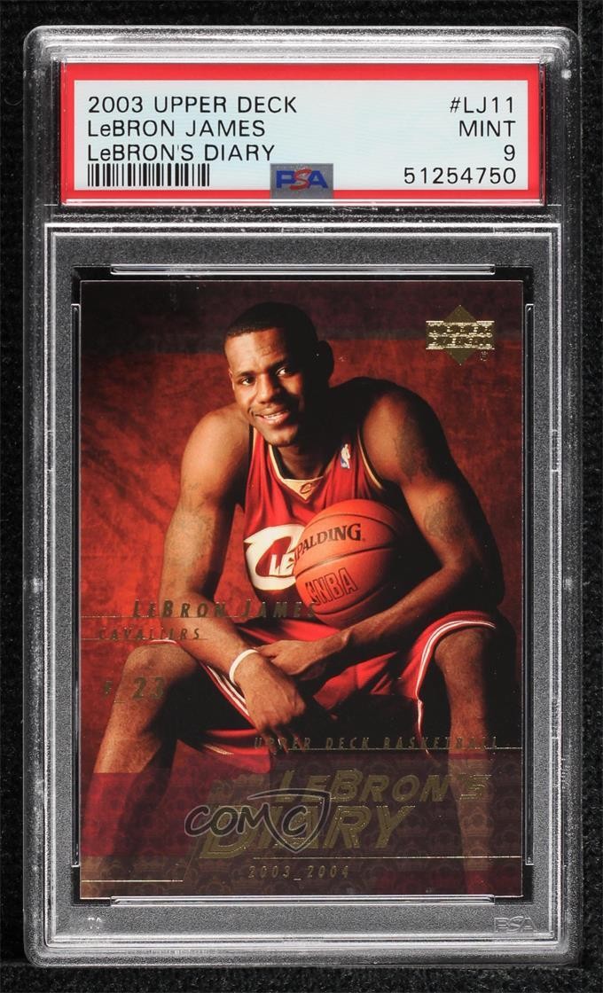 2003-04 Upper Deck Lebron's Diary LeBron James #LJ11 PSA 9 MINT Rookie RC 5ub