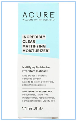 #ad Acure Incredibly Clear Mattifying Moisturizer 1.7 fl oz $15.50