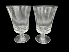 Vintage Fostoria Century Clear Glass Iced Tea Goblets Footed 5.8" - Set of 2