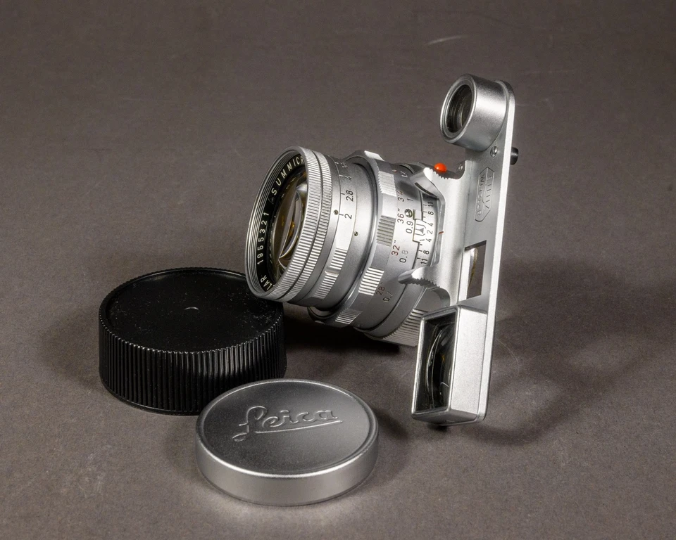 Leica Leitz 50mm f/2 Dual-Range Summicron-M com óculos, excelente estado - Imagem 3 de 4