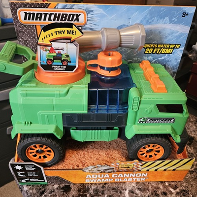 #ad 2014 Very Rare Matchbox on a Mission Aqua Cannon Swamp Water Blaster New in Box $99.99
