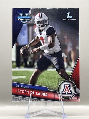 2023 Bowman University Chrome #30 Jayden de Laura Arizona Wildcats