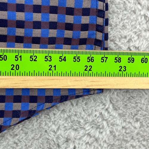 Bugatchi Uomo Designer Shirt Men's L Tailored Luxe Check Cotton Spread Collar - Picture 11 of 17
