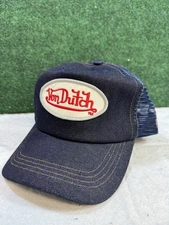 Authentic Vintage Von Dutch Originals Denim Truckers Cap Hat Snapback DEFECT