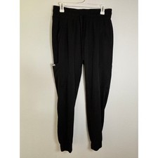 Soulful Scrub Black Jogger Scrub Pants Womens Medium Elastic Waist Drawstring