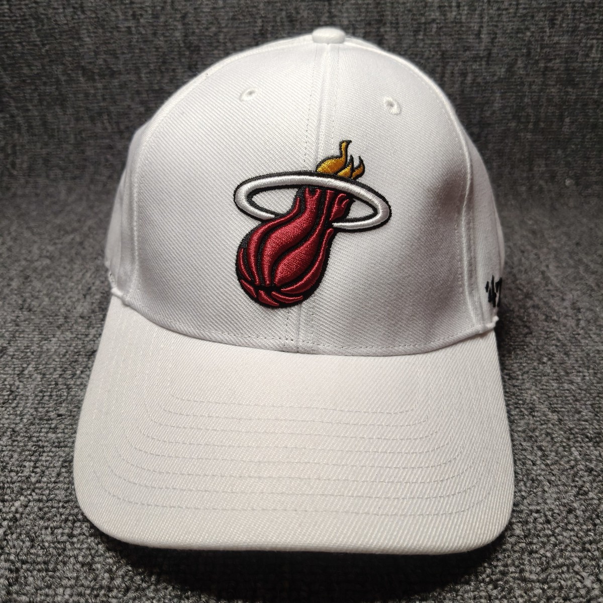 '47 Brand Miami Heat NBA White Strapback Baseball Cap Hat