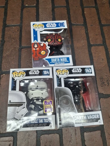 Funko Pop! Vinyl: Star Wars - Darth Vader #143 Darth Maul 09 Storm Trooper 184