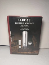 New Never Used Febote Electric Wine Set Never Used Wine Opener Still In Package