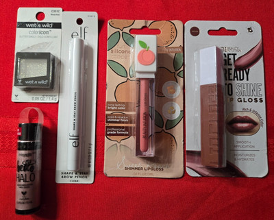 Lot of 5 NOS Make-up Items (Lips, Eyes) - Elf, Beauty Intuition, Wet n Wild