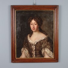 Dipinto Antico Ritratto Femminile Stile di Jakob Ferdinand Voet Originale