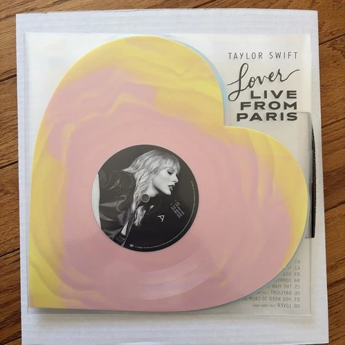 Taylor Swift Lover (Live From Paris) Heart Shaped Vinyl - NEW IN BOX