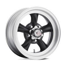 15x7 American Racing Vn105 Torq Thrust D Sat Blk Mach Lip Wheel 5x5 -6mm