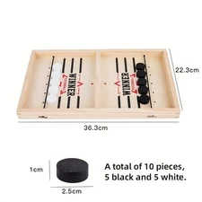 Premium Quality Durable Stable Quick-Install Wooden Slingshot Puck Tabletop Game