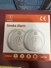 Jemay AW106 Smoke Alarm Battery Powered Photoelectric Set Of 2