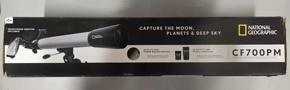 Telescope 70mm Refractor Panhandle Mount | Smartphone Adapter | CF700PM NEW - Image 2 of 4