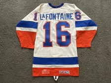 VINTAGE 1980s Pat LaFontaine New York Islanders AUTHENTIC Jersey CCM Cosby