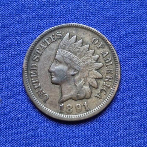 1891 Indian Head Cent 1C Cent. Sehr guter Zustand - 505